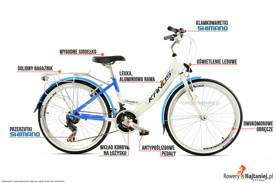 rower kands 24 amelka aluminiowy specyfikacja
