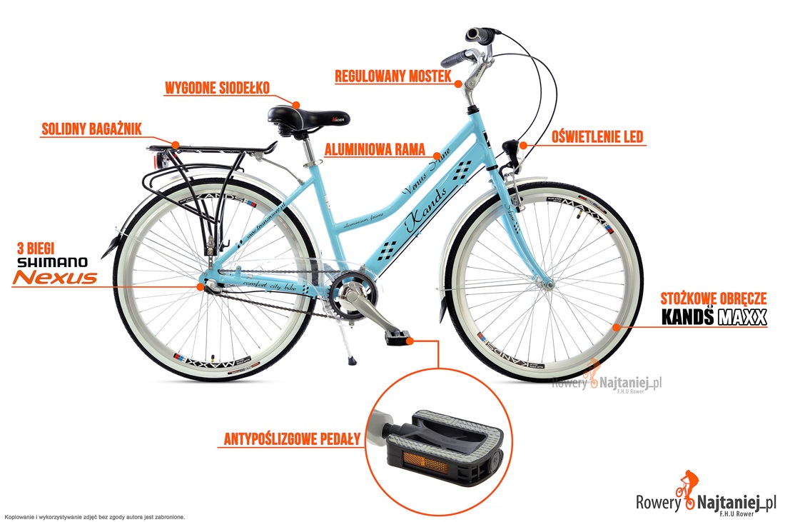 rower kands 26 venus s line aluminiowy specyfikacja